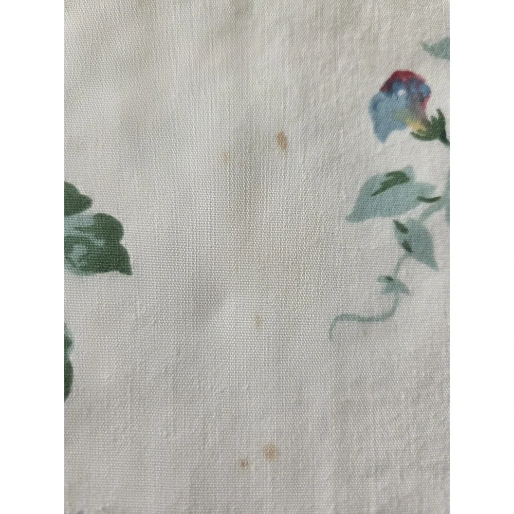 Vtg Croscill English Garden Panels Set Five Piece Curtains Valance Cottagecore